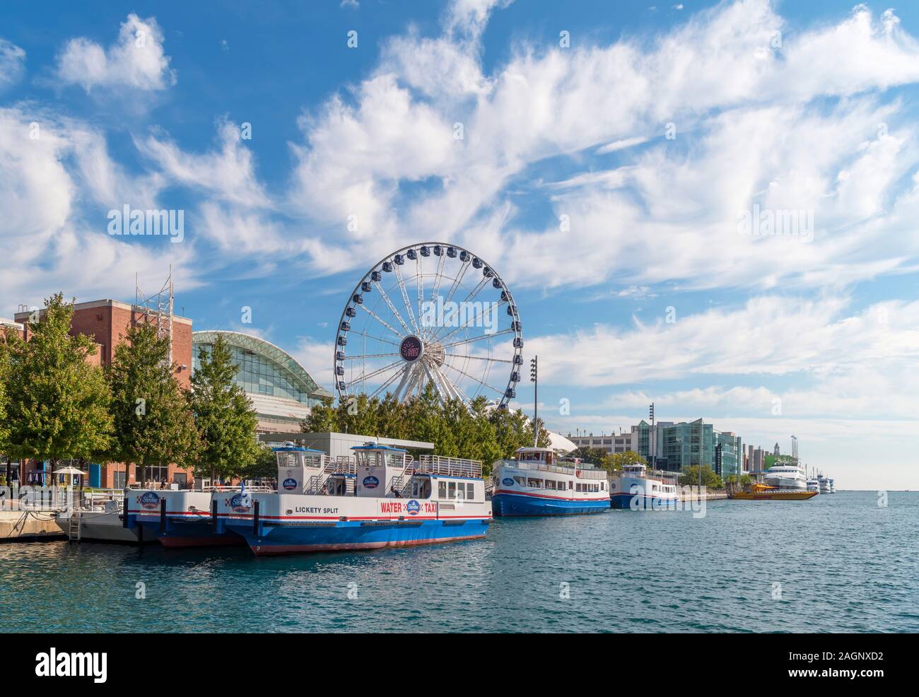 Die Navy Pier, Chicago, Illinois, USA. Stockfoto