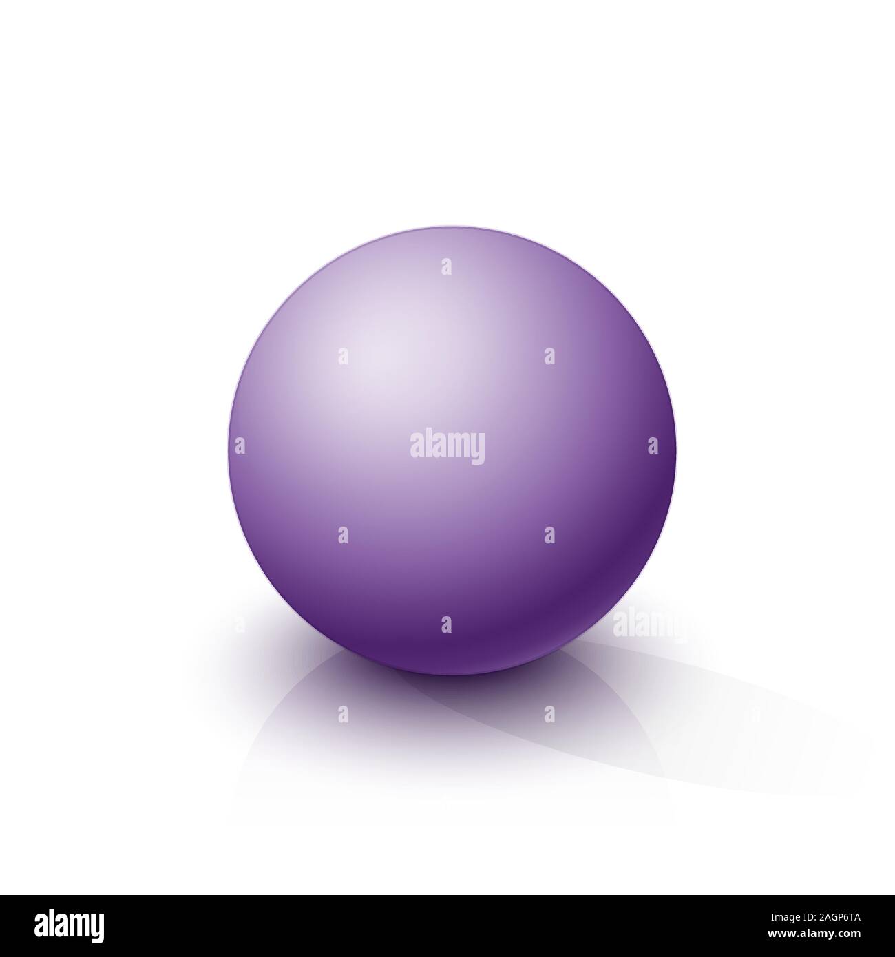 Purpurrote Kugel auf einem weißen Hintergrund. Vector Illustration Stock Vektor