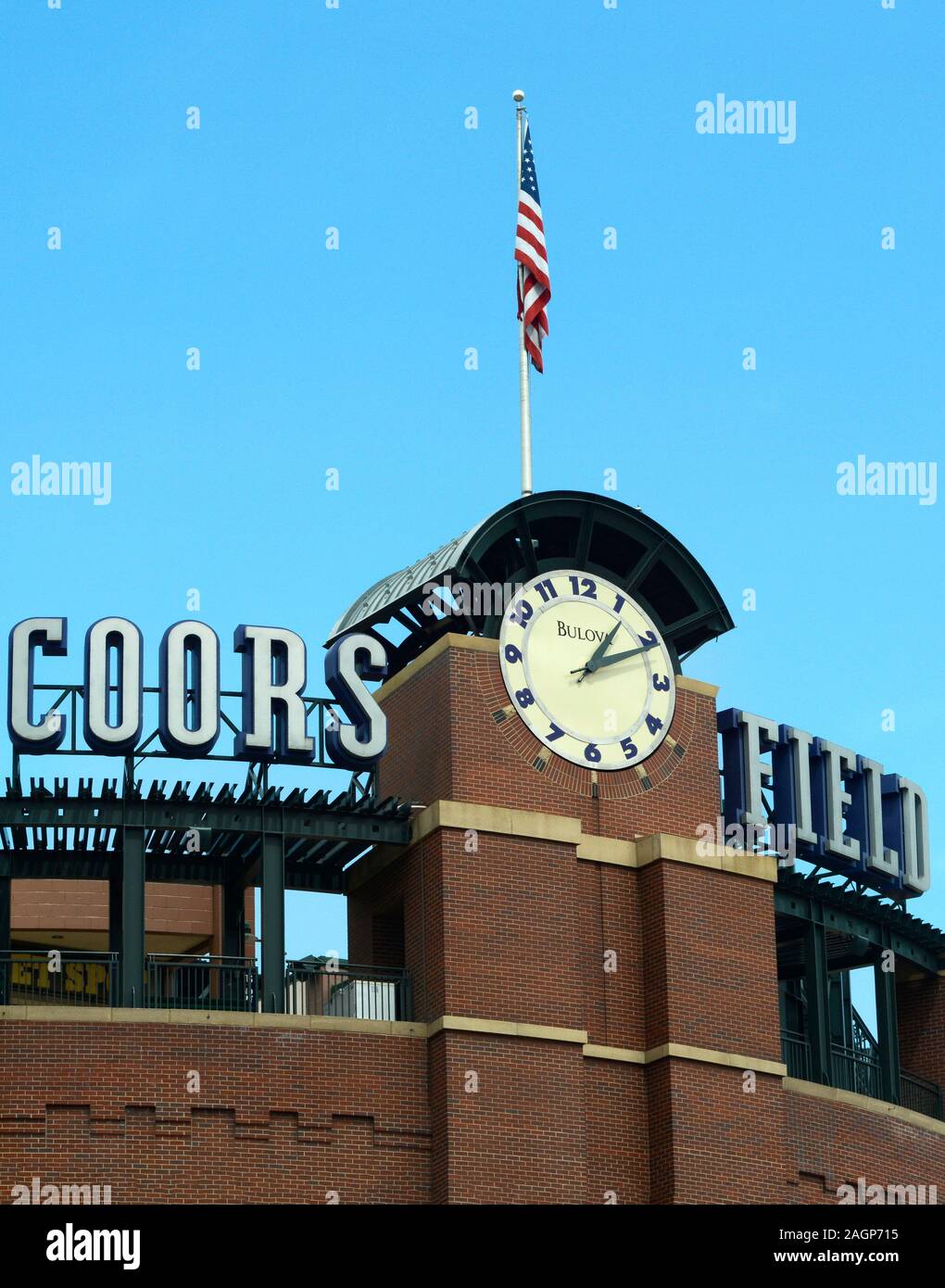 Coors Field in Denver, Colorado, ist das Heimstadion der Colorado Rockies MLB Baseball Team. Stockfoto