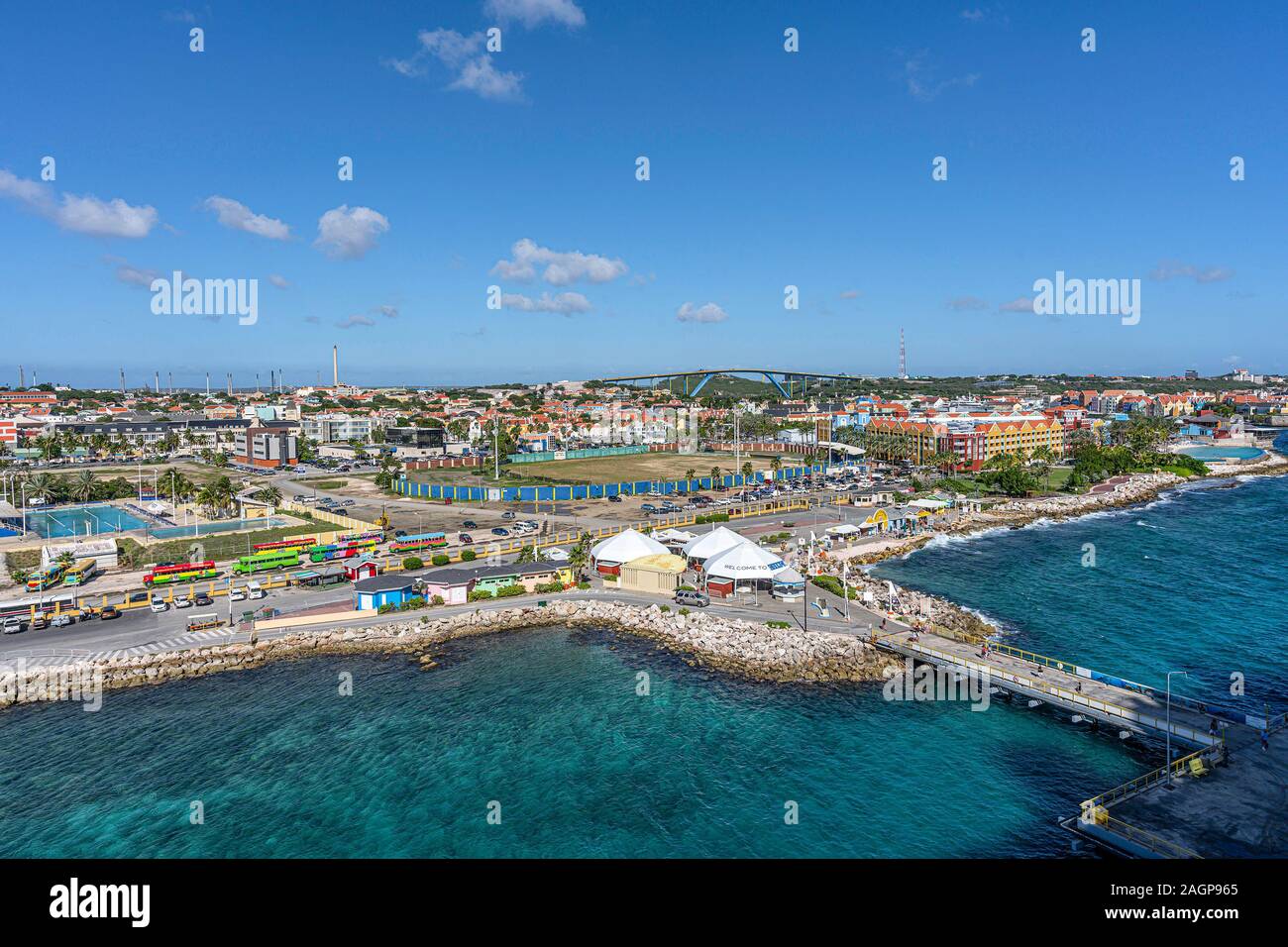 Blick auf Curacao Island Stockfoto