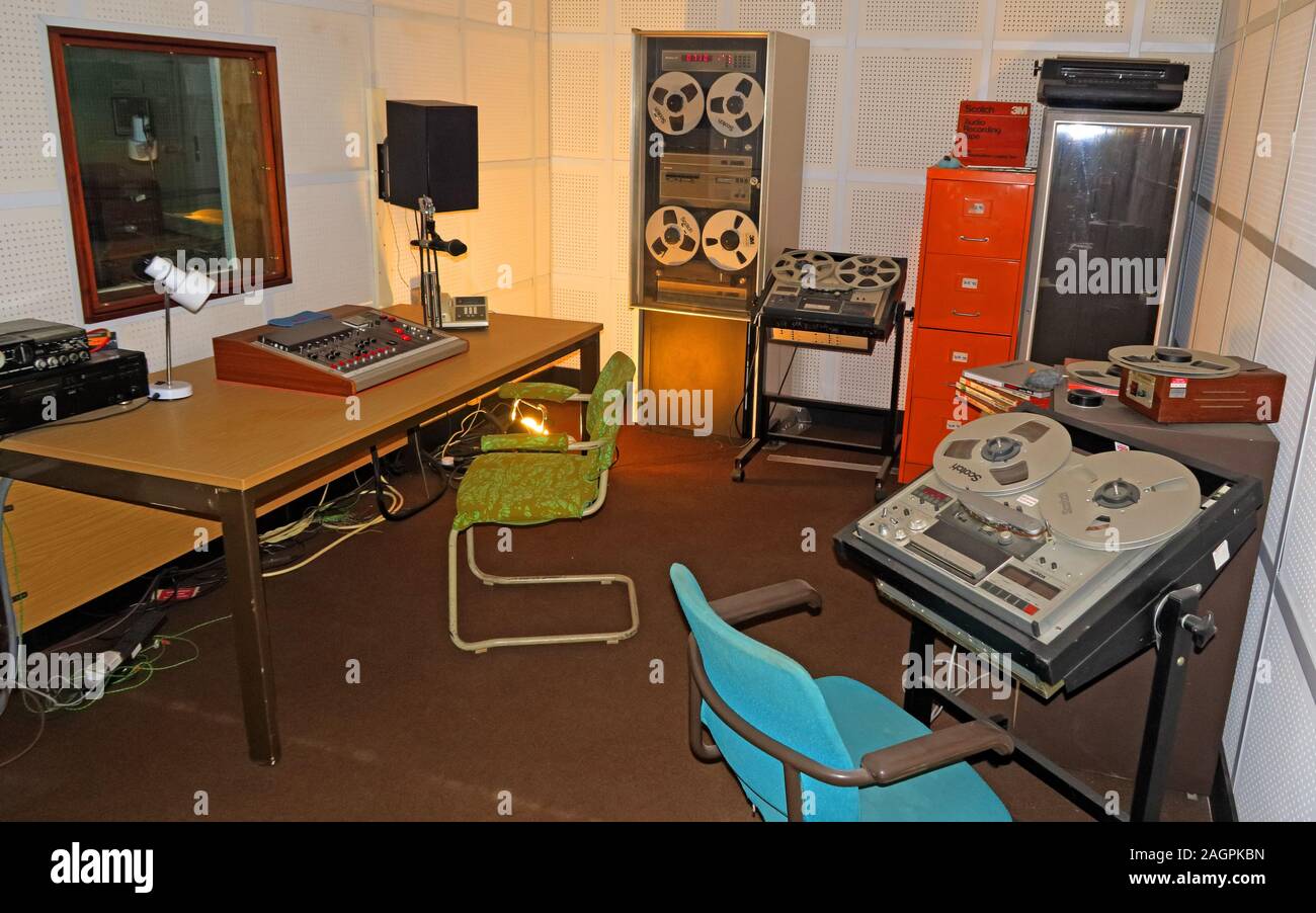 Coldwar Newsroom und Medienraum für geheimen Bunker Stockfoto