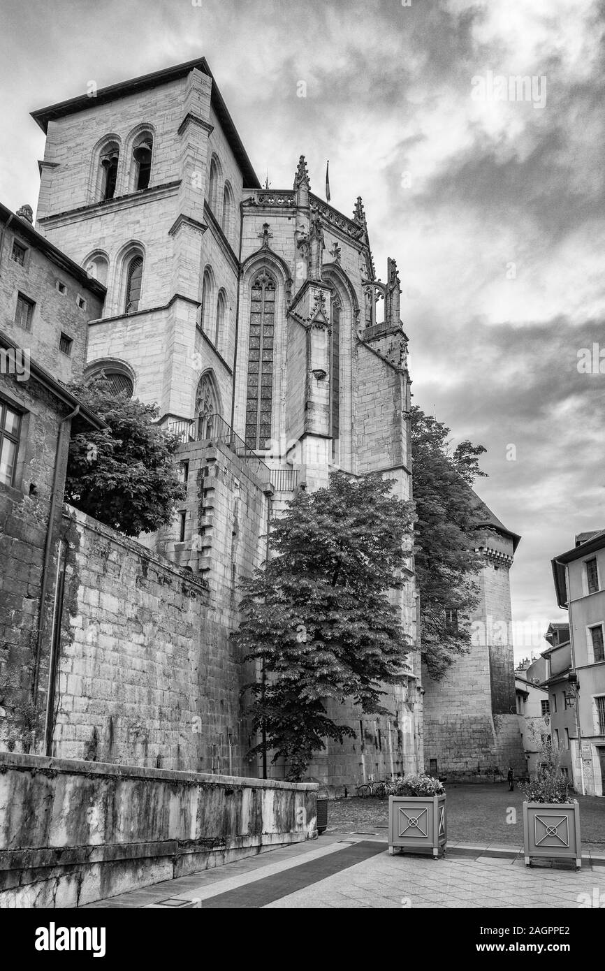 Frankreich, Savoyen, Chambery, Chateau des Ducs de Savoie, Schloss, Monochrom Stockfoto