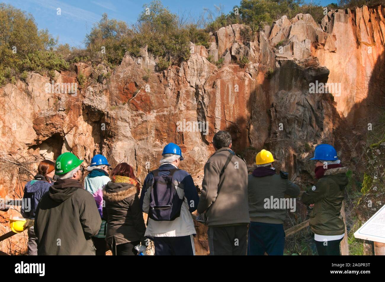 Naturdenkmal - Mina La Jayona-, Fuente del Arco, Badajoz Provinz, Region Extremadura, Spanien, Europa. Stockfoto