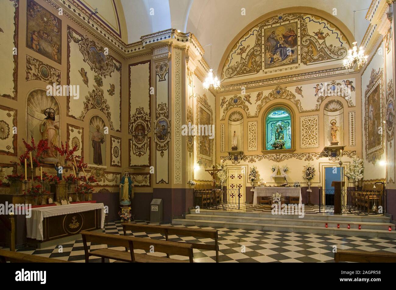 Kirche von Santa Ana - 17. Jahrhundert Santa Ana, La Real, Provinz Huelva, Andalusien, Spanien, Europa. Stockfoto