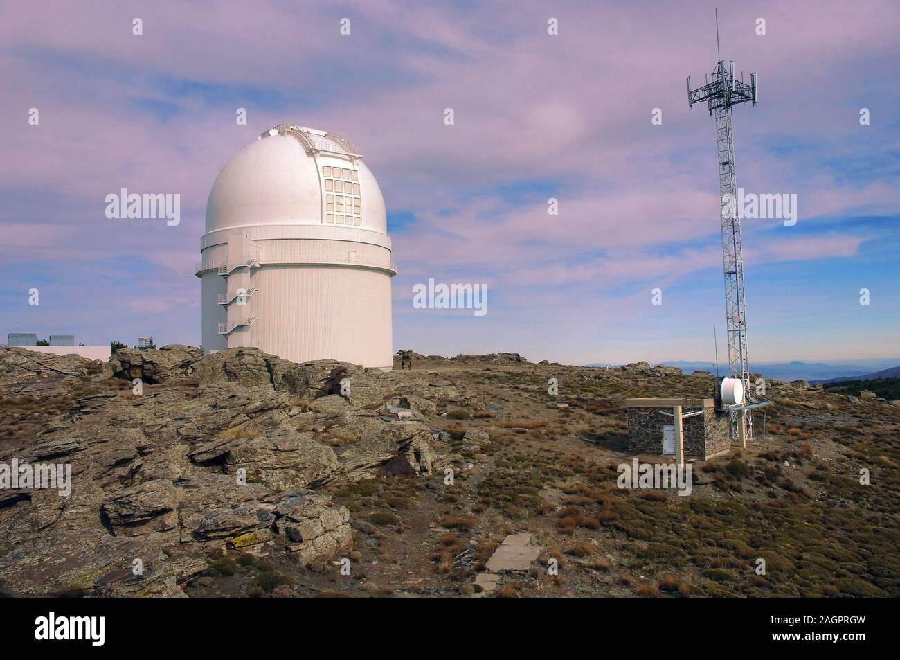 Calar Alto Astronomical Observatory (Deutsch-spanisch), Almeria Provinz, Andalusien, Spanien, Europa. Stockfoto