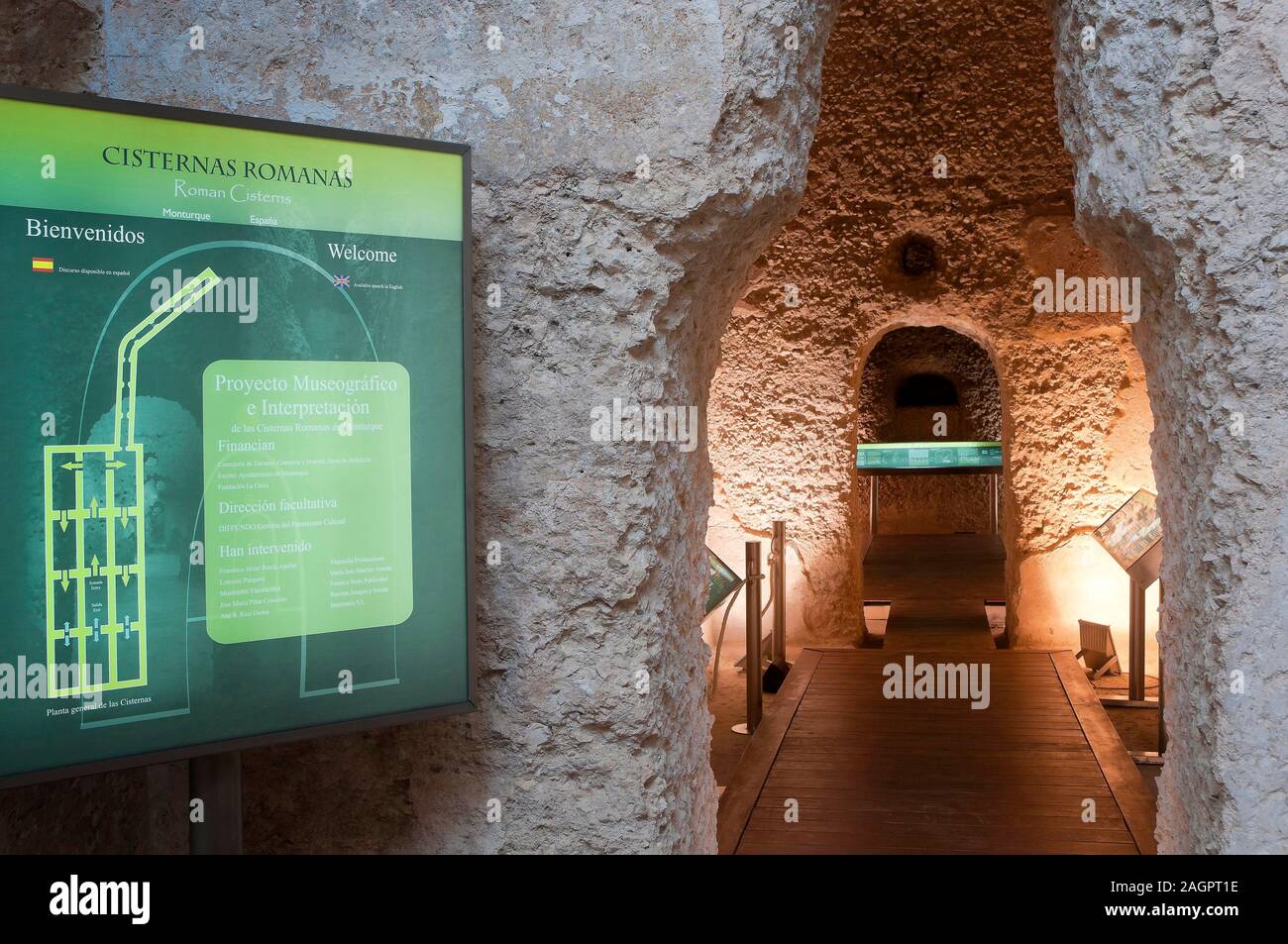 Römische Zisternen, ersten Jahrhundert N.CHR., Monturque, Provinz Córdoba, Andalusien, Spanien, Europa. Stockfoto