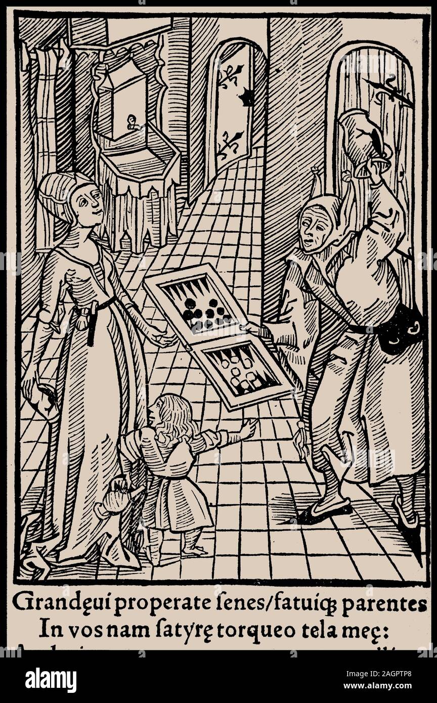 Illustration zu hip "Buch der Narren" von Sebastian Brant. Museum: private Sammlung. Autor: anonym. Stockfoto