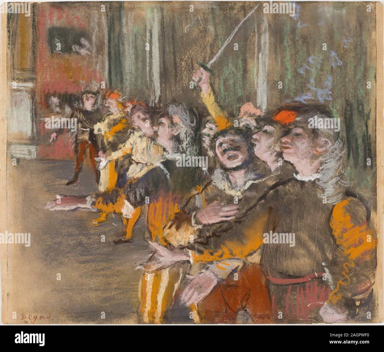 Les Choristes (Die Chorus-Sänger). Museum: Musée d'Orsay, Paris. Autor: Edgar Degas. Stockfoto