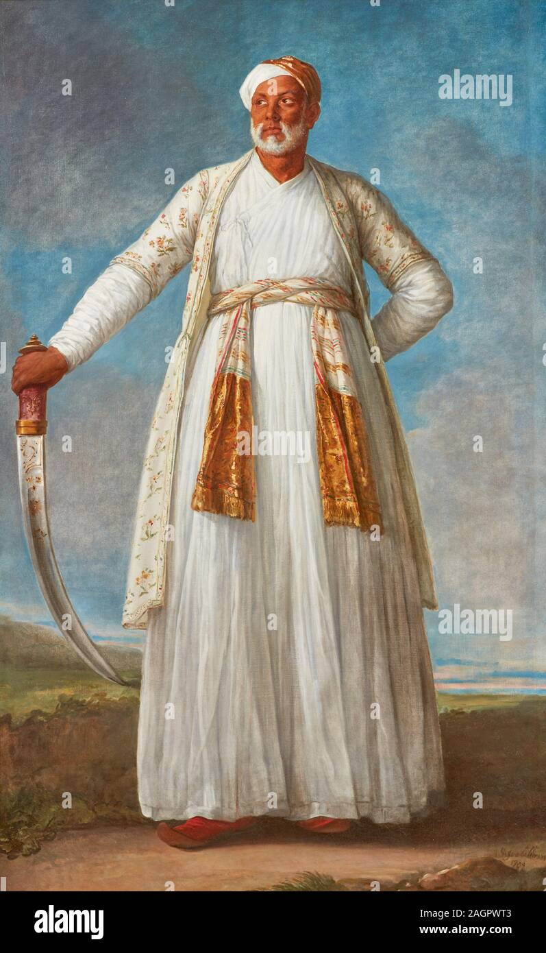 Portrait von Muhammad Derwisch Khan, Botschafter an den französischen Hof geschickt von Tipu Sultan. Museum: private Sammlung. Autor: Louise Élisabeth Vigée Le Brun. Stockfoto
