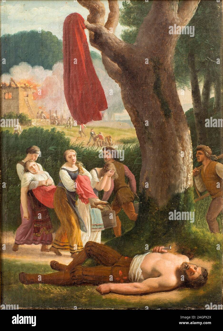 Hagbard und Signe. Museum: Kunsten Museum of Modern Art Aalborg. Autor: Christoffer-Wilhelm Eckersberg. Stockfoto