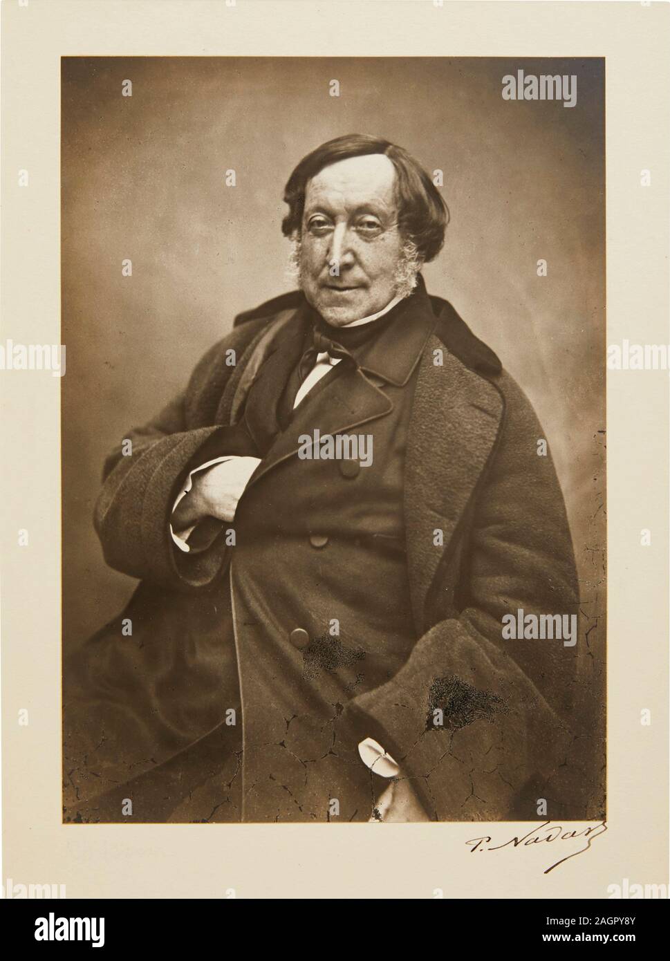 Portrait von Gioachino Rossini (1792-1868). Museum: private Sammlung. Autor: gaspard-félix Nadar. Stockfoto