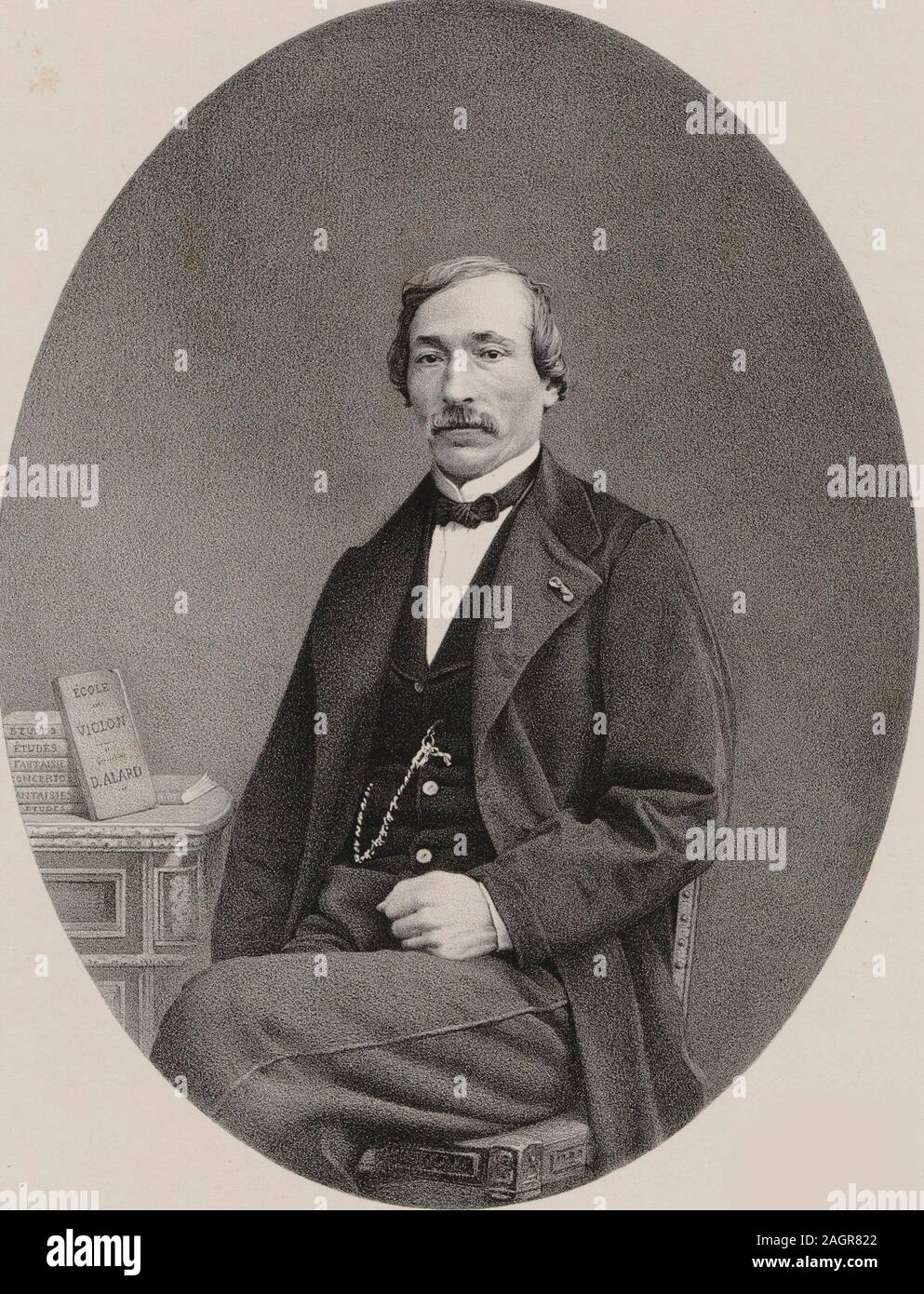 Portrait der Geiger und Komponist Delphin Alard (1815-1888). Museum: private Sammlung. Autor: anonym. Stockfoto