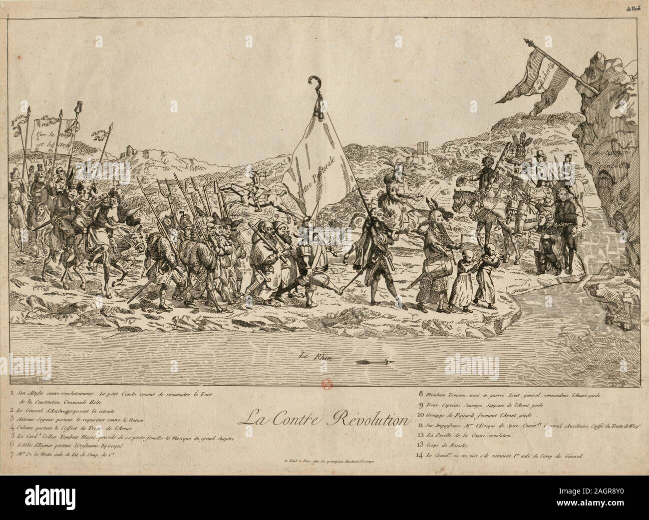 Die Konterrevolution. Museum: BIBLIOTHEQUE NATIONALE DE FRANCE. Autor: anonym. Stockfoto