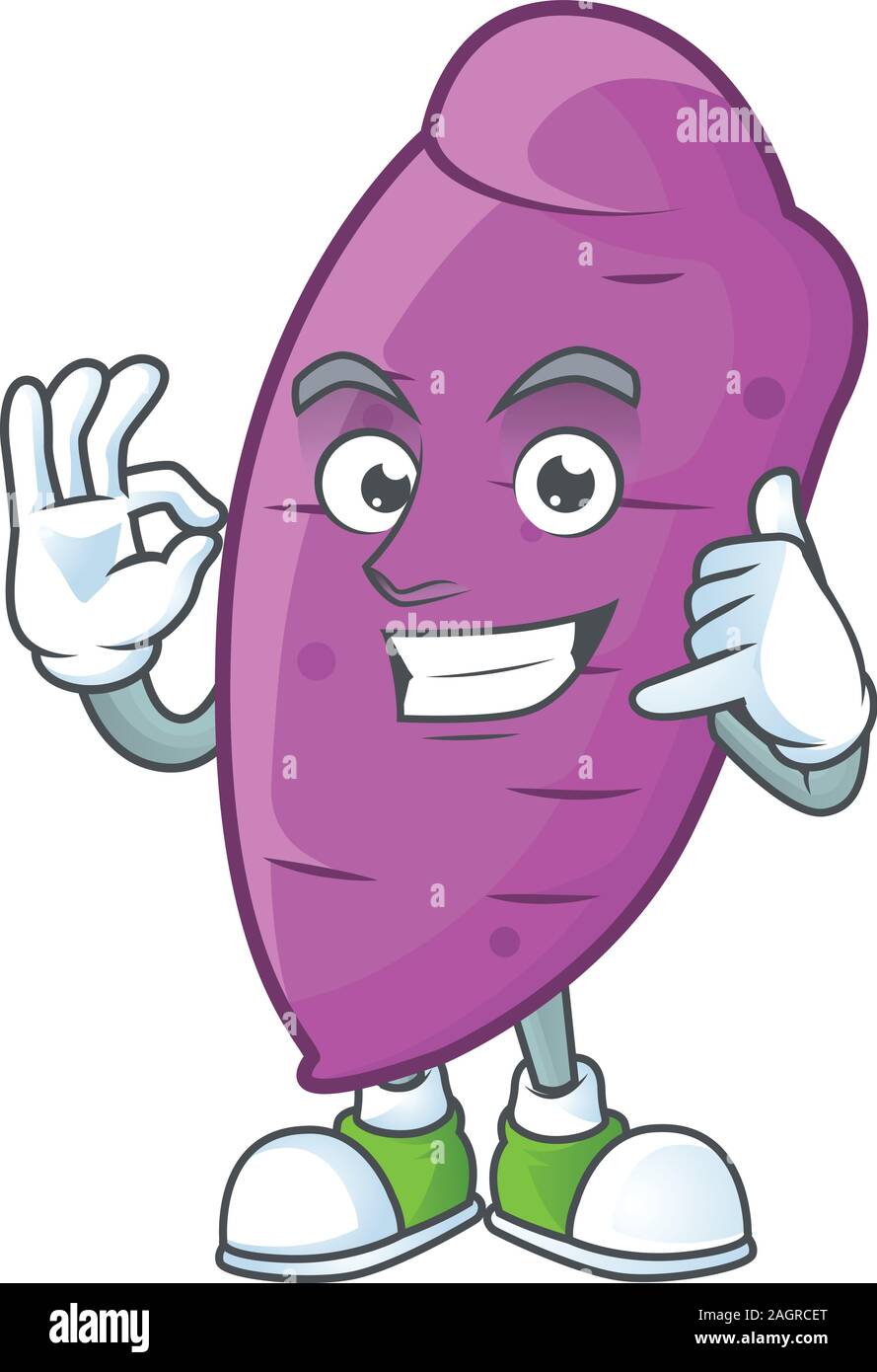 Rufen Sie mich an okinawa cool yaw Cartoon Character Design Stock Vektor