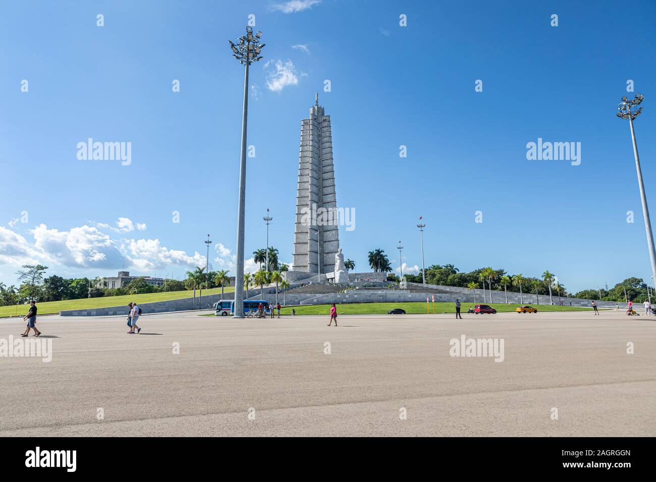 Platz der Revolution und das José-Martí-Denkmal in Havanna, Kuba Stockfoto