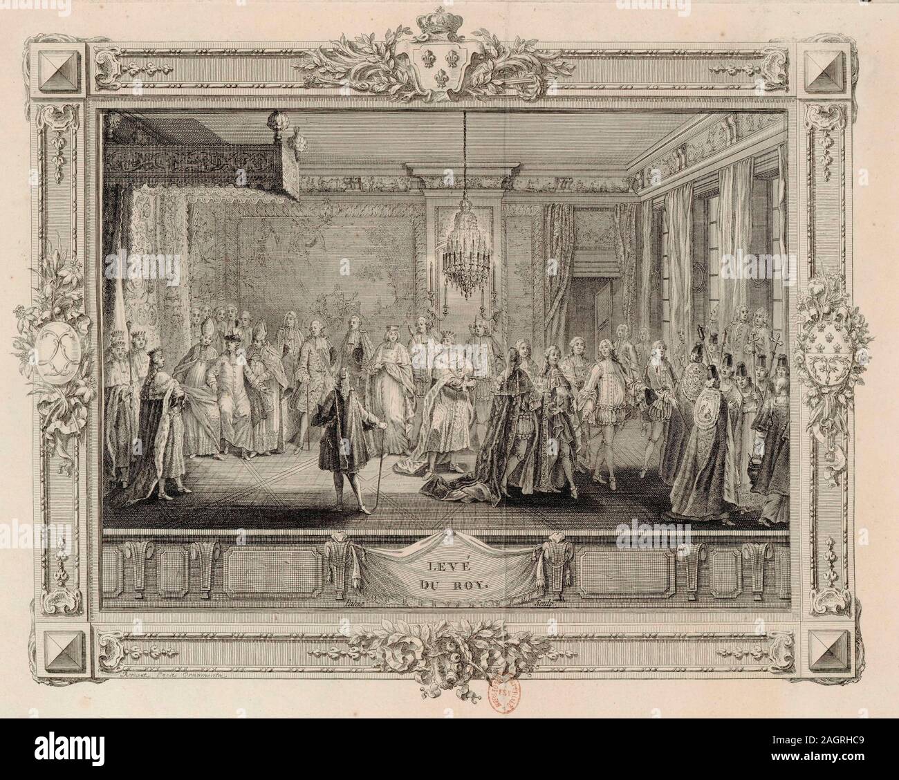 Levé du Roy (der Deich von König Louis XVI.). Museum: BIBLIOTHEQUE NATIONALE DE FRANCE. Autor: Charles EMMANUEL PATAS. Stockfoto