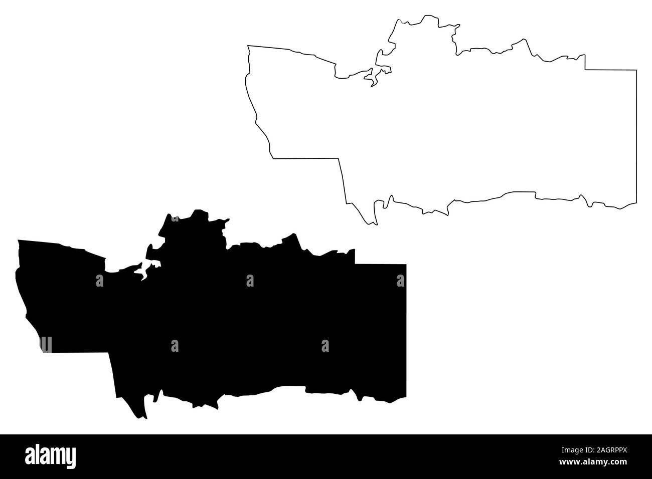 Otjozondjupa Region (Regionen von Namibia, Republik Namibia) Karte Vektor-illustration, kritzeln Skizze Hardap Karte Stock Vektor