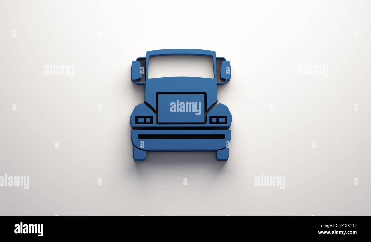 Big Truck vorne. 3D-Render Abbildung Stockfoto