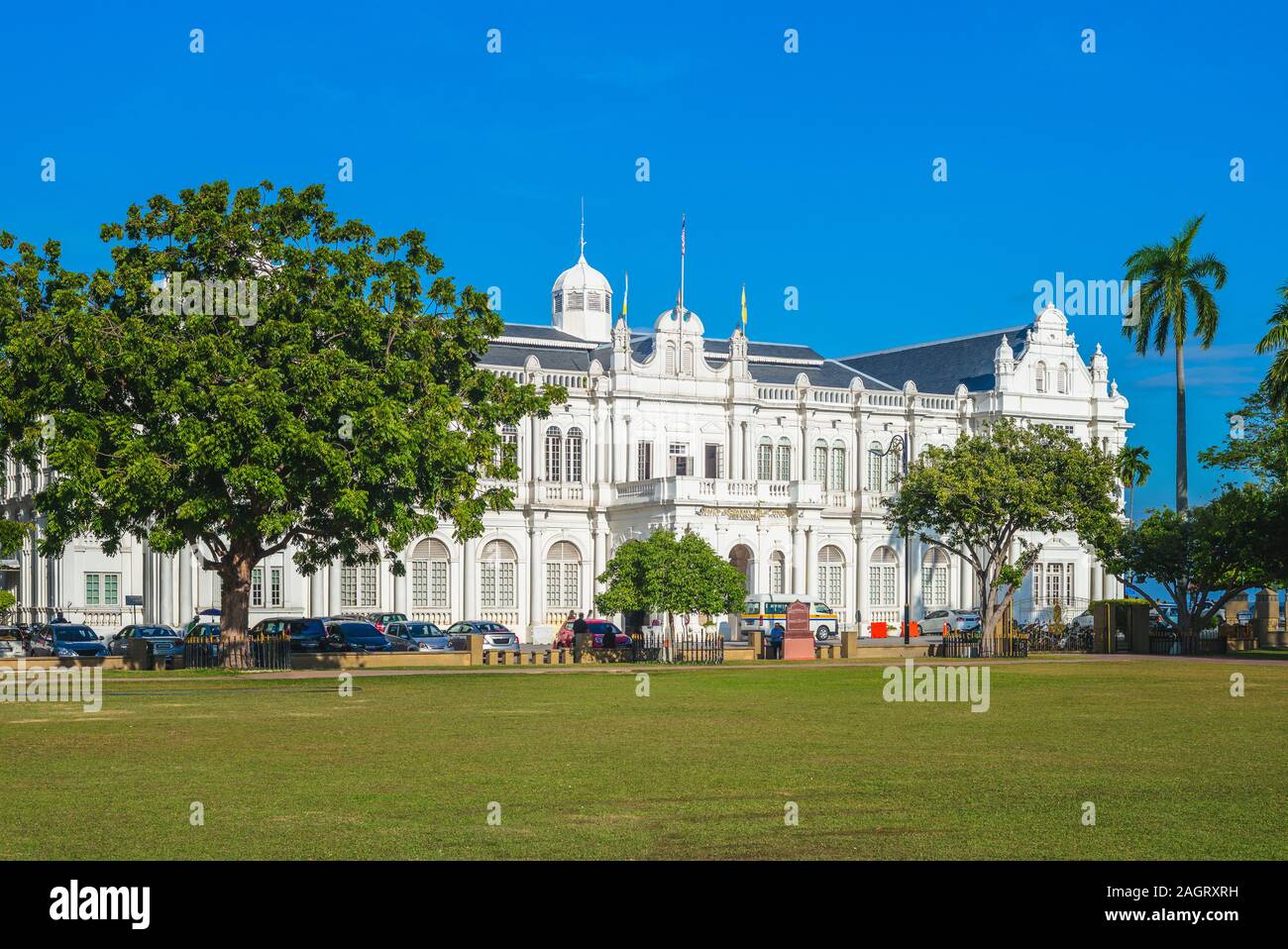 Fassade des Rathauses in Georgetown, Penang, Malaysia Stockfoto