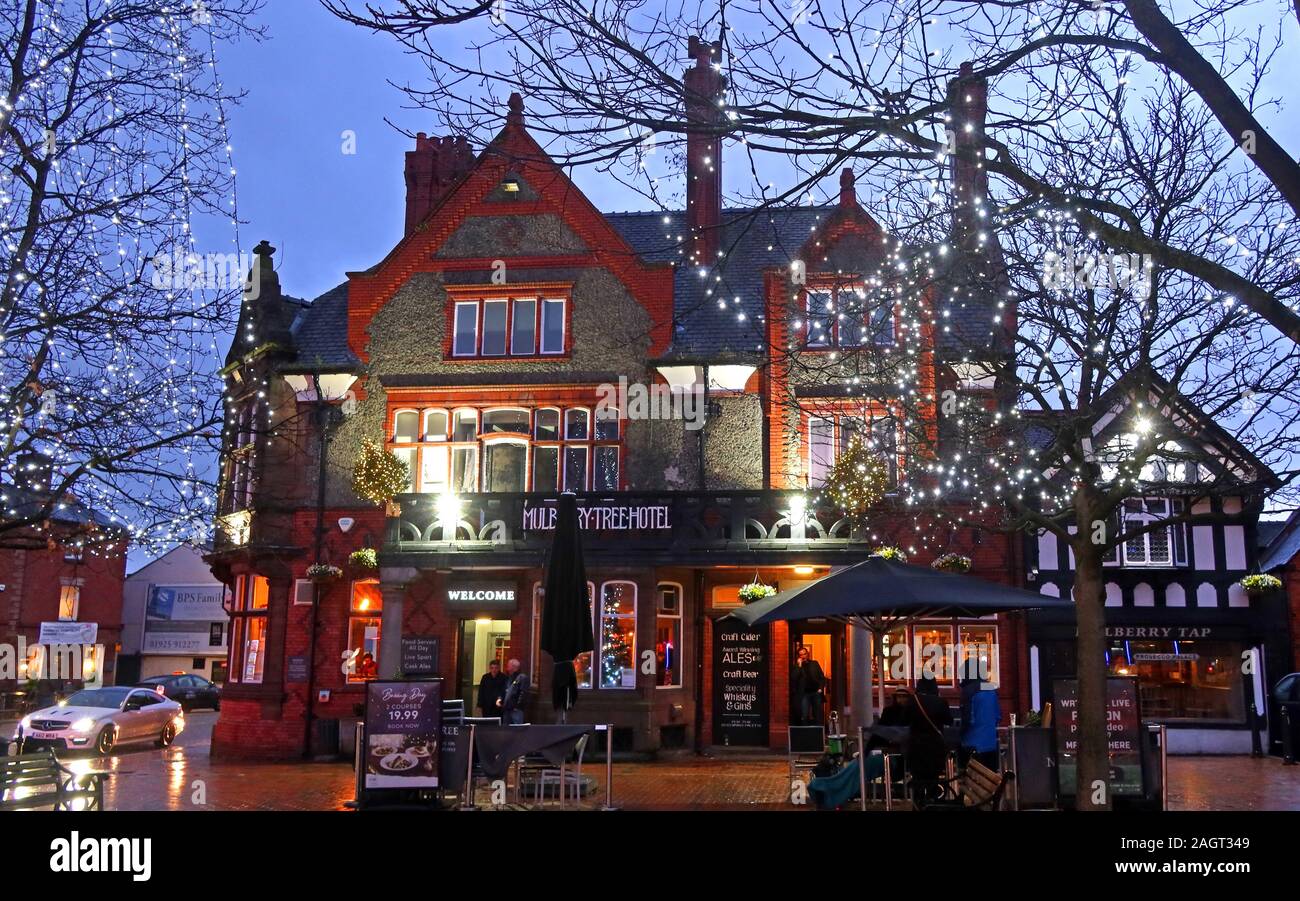 Mulberry Tree Hotel, Stockton Heide, Warrington, Cheshire, England, UK-Denkmalgeschützte Gebäude Stockfoto