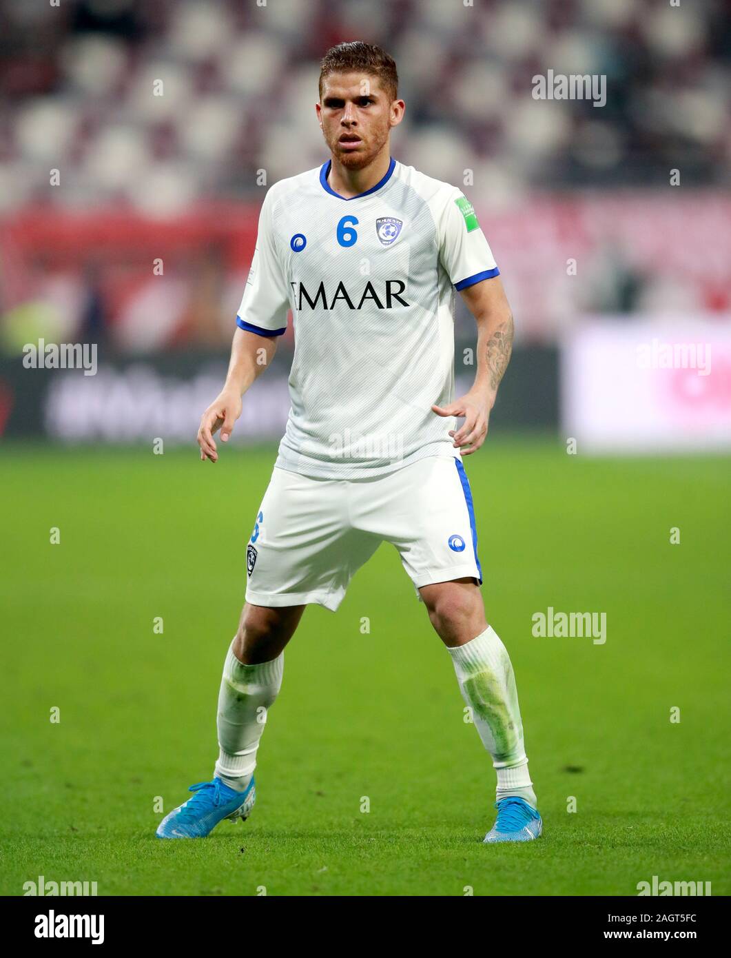 Al Hilal FC Gustavo Cuellar während der FIFA Club Weltmeisterschaft den dritten Platz auf der Khalifa International Stadium, Doha. Stockfoto