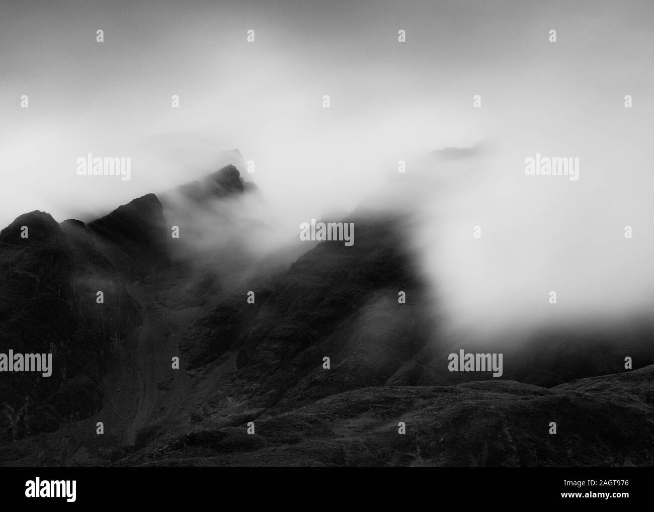 Foto von © Jamie Callister. Die Cuillin Mountains, Insel Skye, North West Scotland, Großbritannien, 27. November 2019. Stockfoto