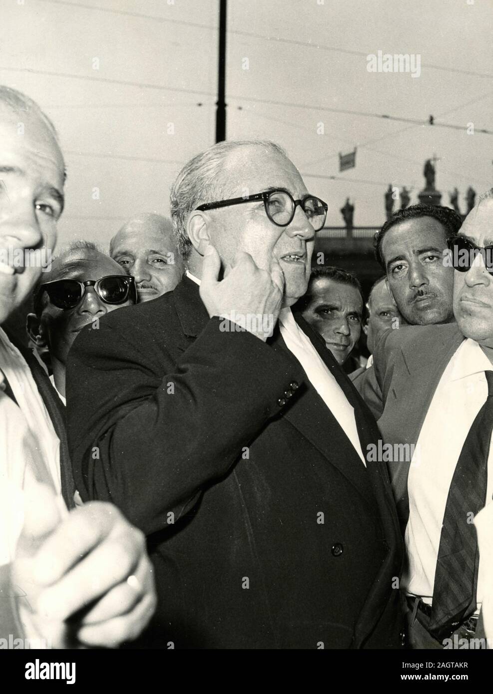 Italienischen christdemokratischen Politiker Silvio Milazzo, Rom, Italien 1950 s Stockfoto