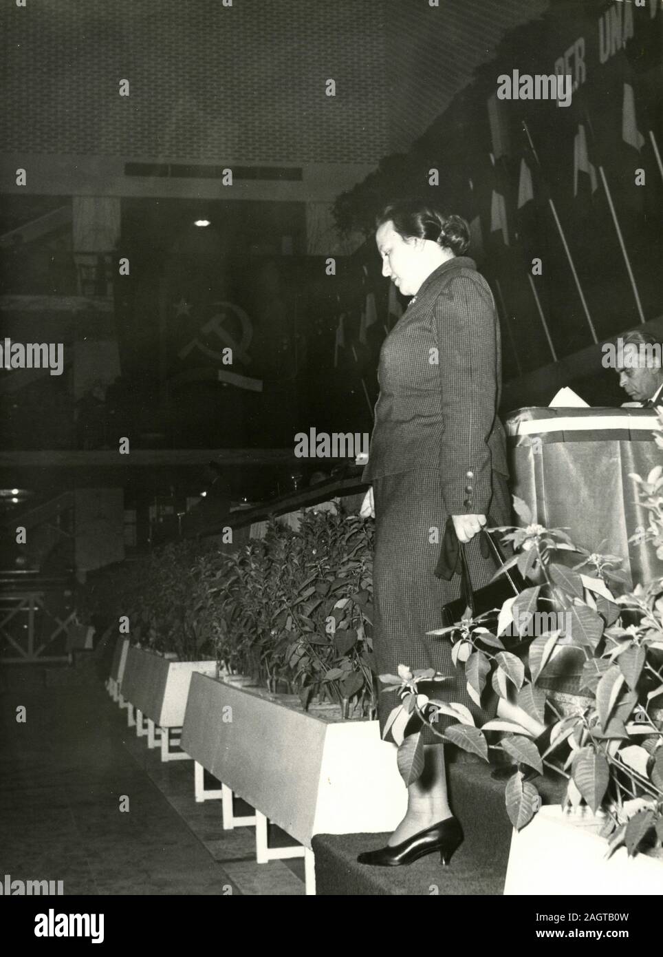 Italienische Politiker Nilde Iotti mit einer PCI-Konferenz, Rom, Italien 1960 Stockfoto