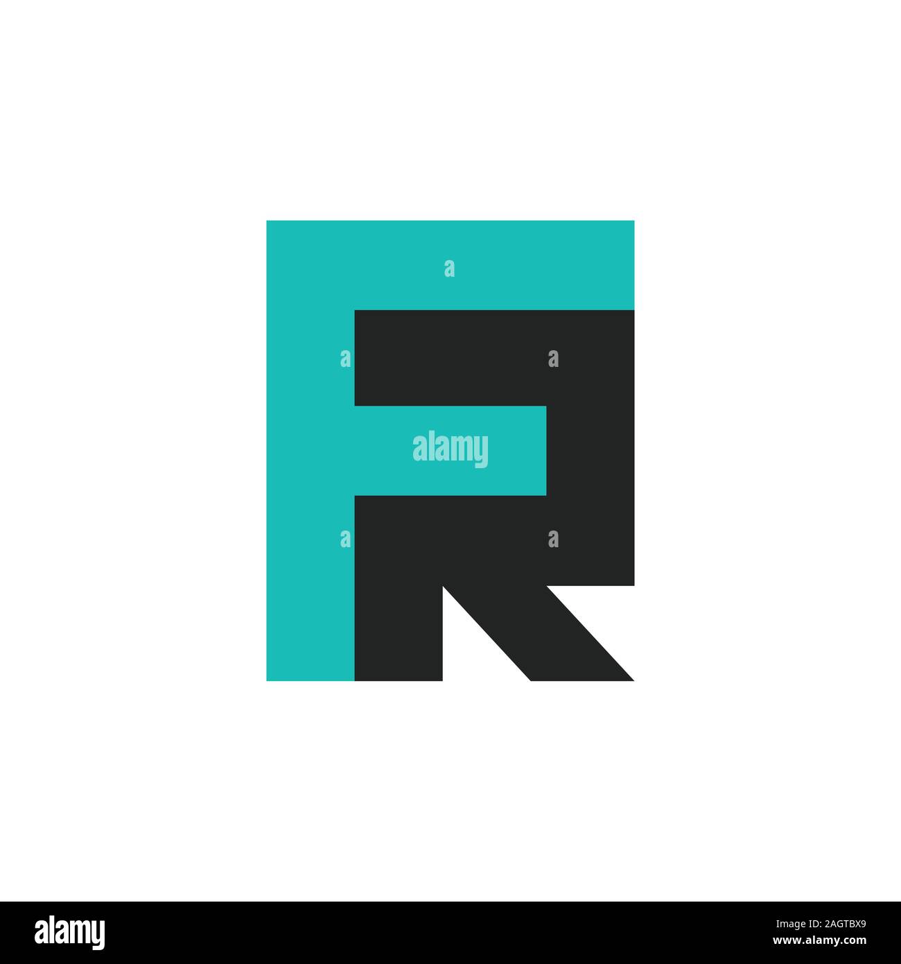 Initial fr oder rf Logo vector Designs Stock Vektor
