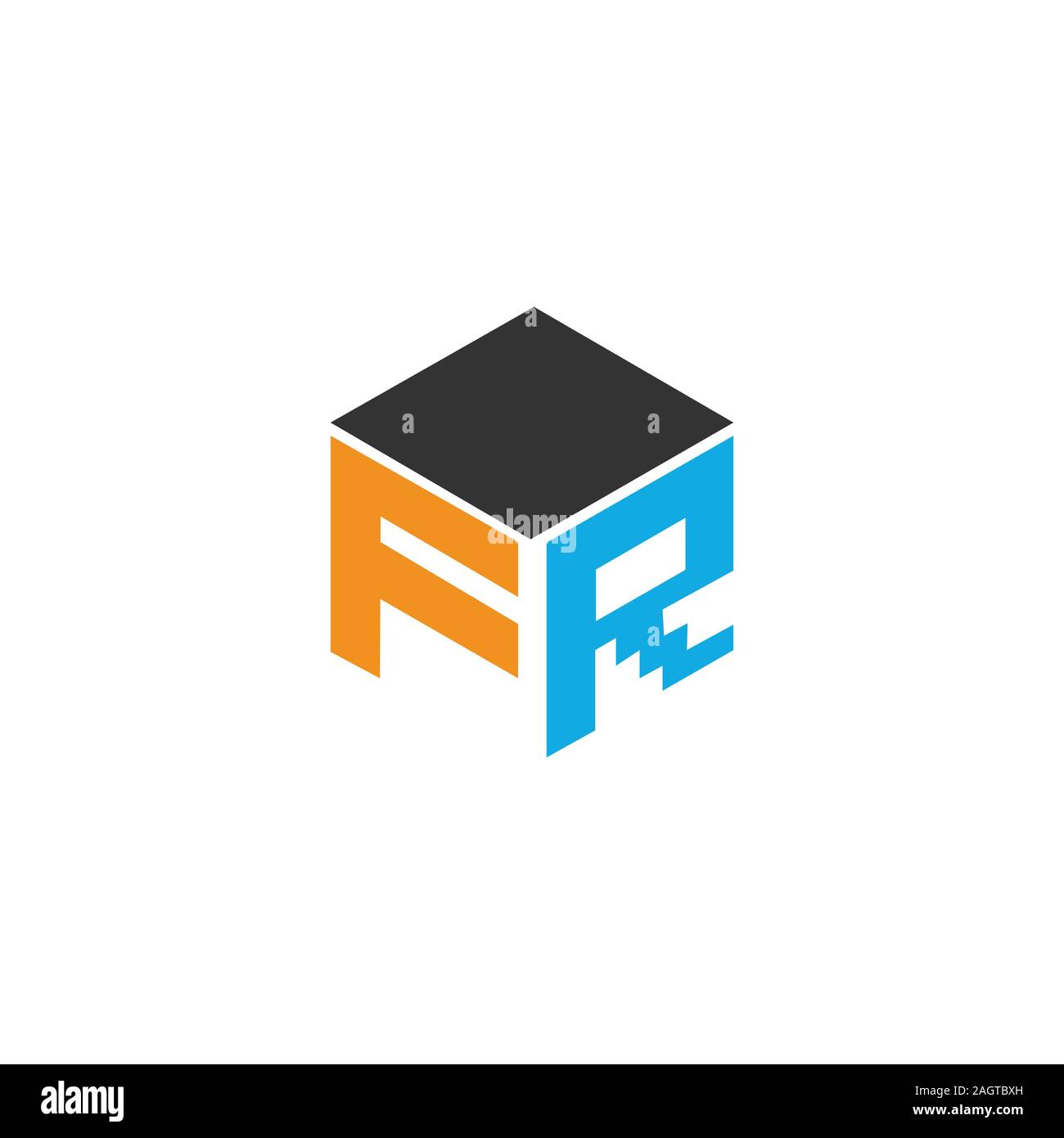 Initial fr oder rf Logo vector Designs Stock Vektor