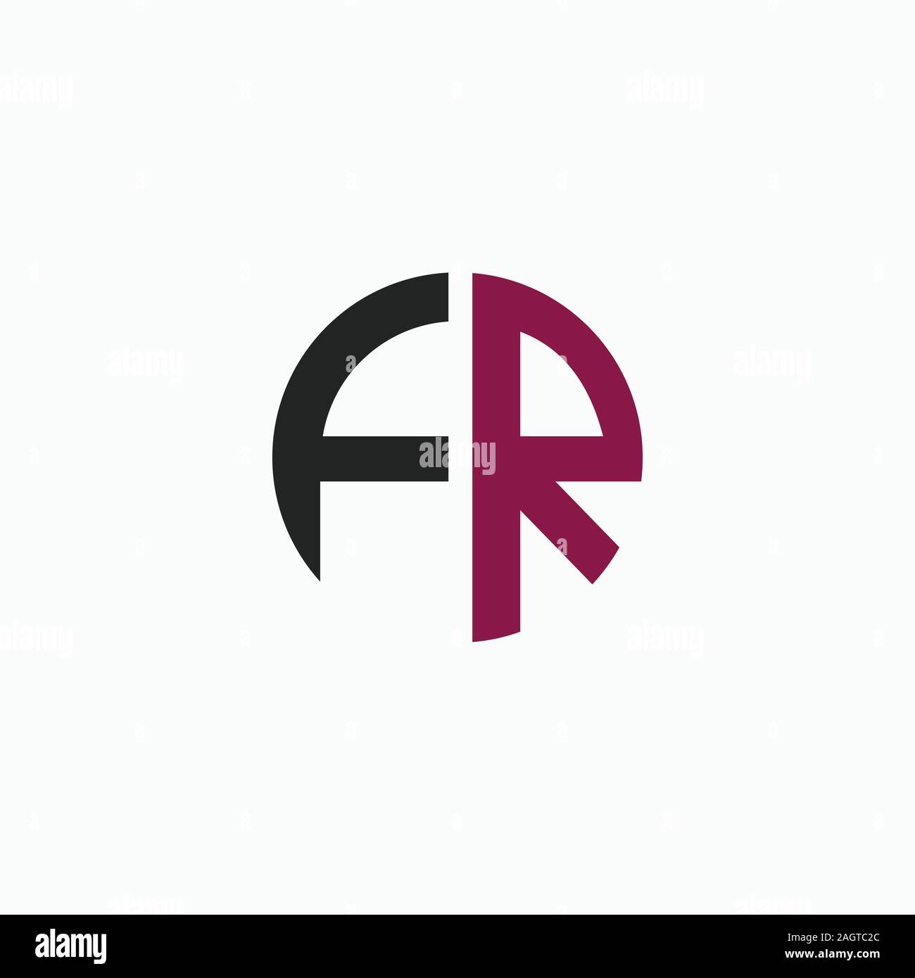 Initial fr oder rf Logo vector Designs Stock Vektor