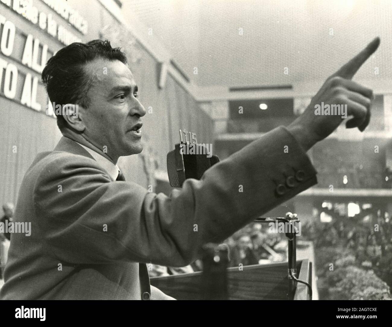 Italienische Politiker Pietro Ingrao, Rom, Italien 1960 Stockfoto