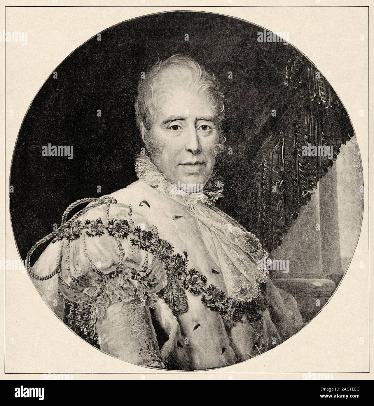 Portrait von Charles-Philippe de France Graf von Artois, Charles X König von Frankreich, 9. Oktober 1757 im Palast von Versailles in Versailles in Frankreich Stockfoto