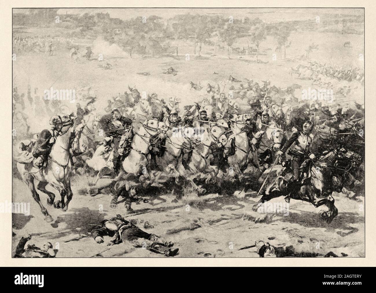 Die kürassiere in Reichshoffen. Der Franco-preußischen Krieg. Franco Allemande war ein Krieg, der zwischen dem 19. Juli 1870 und 10. Mai 1871 zwischen Th gekämpft wurde Stockfoto