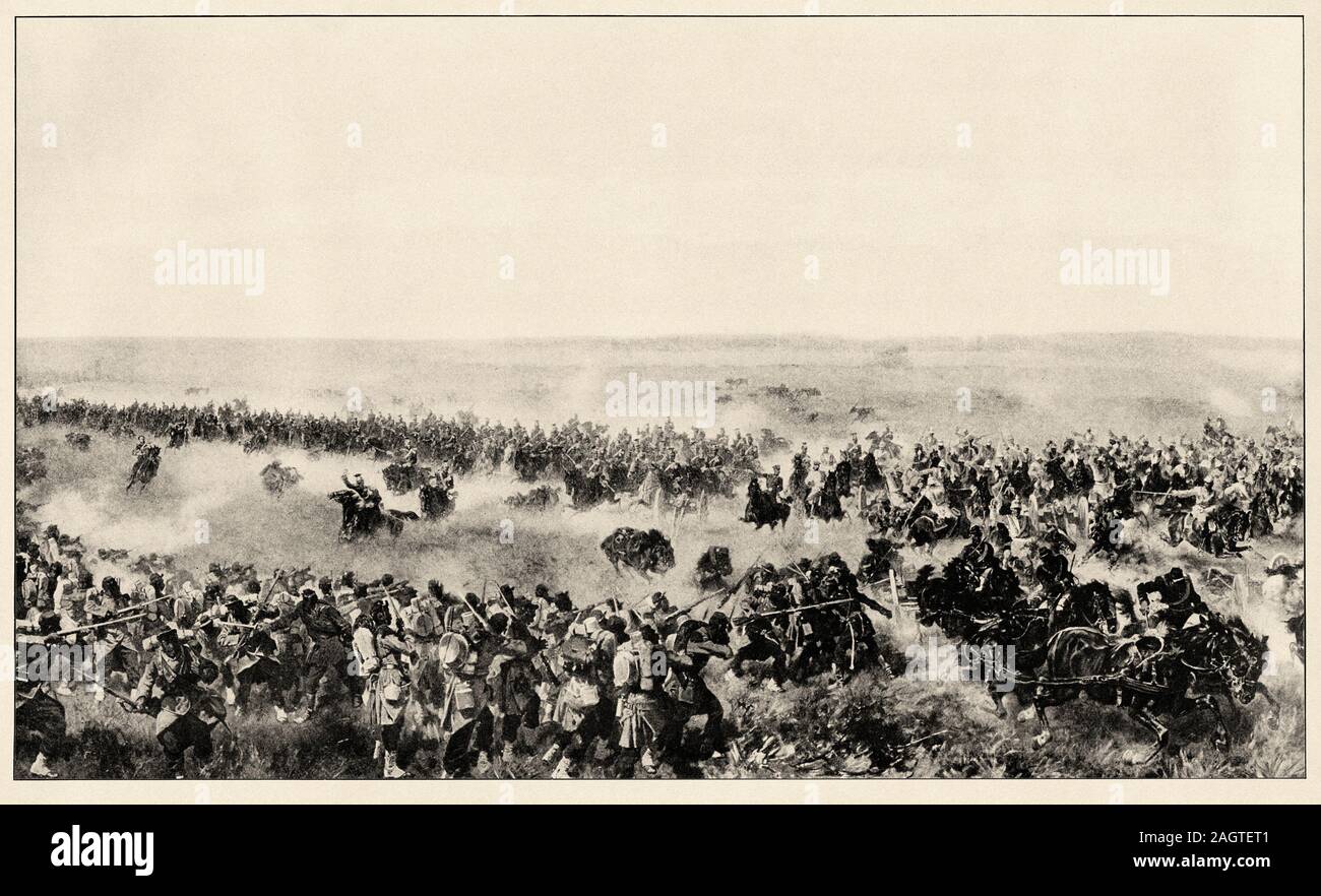 Die Schlacht von Mars-la-Tour, Schlacht von rezonville oder Vionville. August 16, 1870, während des Deutsch-Französischen Krieges. Es fand in der Nähe von Mars - Stockfoto