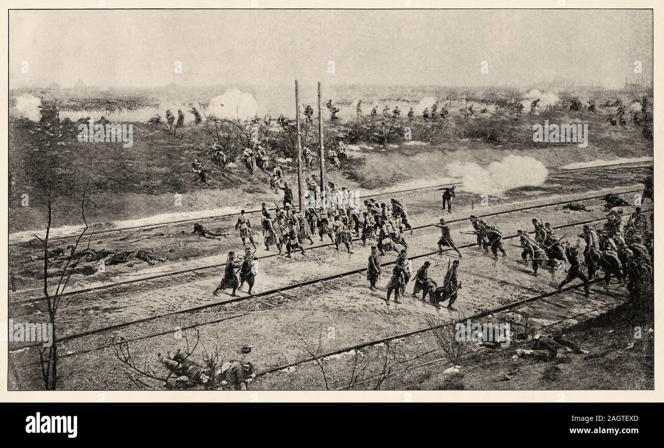 Schlacht von Nuits. Die Provinz, die während des Krieges von 1870-71. Die Armee des Ostens. Geschichte Frankreichs, alte eingravierten Abbildung Bild aus dem Buch Histoi Stockfoto