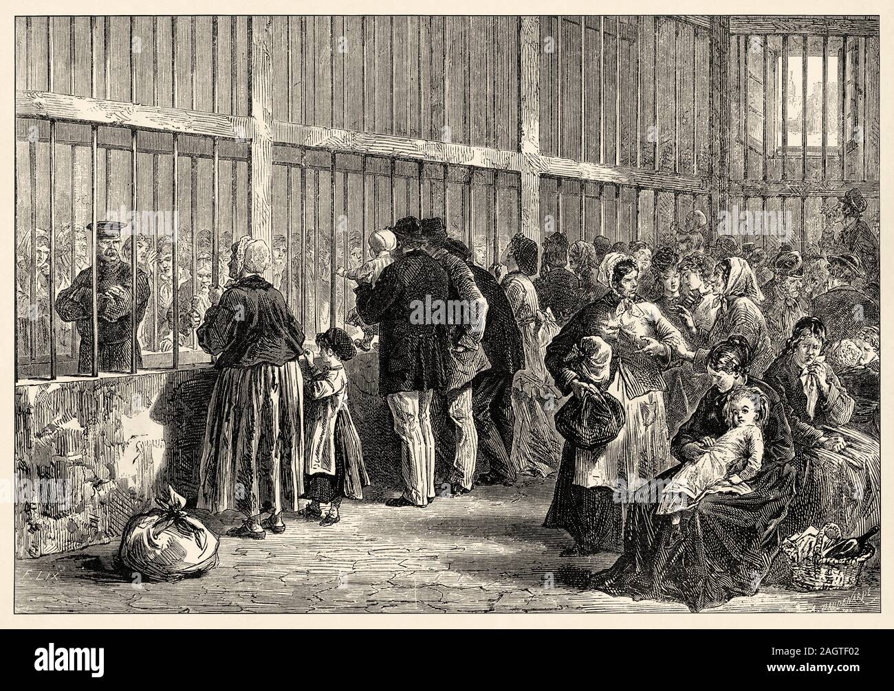 Die Frauen in Saint Lazare. Die Pariser Kommune ist eine aufständische Periode in der Geschichte von Paris, vom 18. März 1871 zu der "blutige Woche" vom 2. Mai Stockfoto