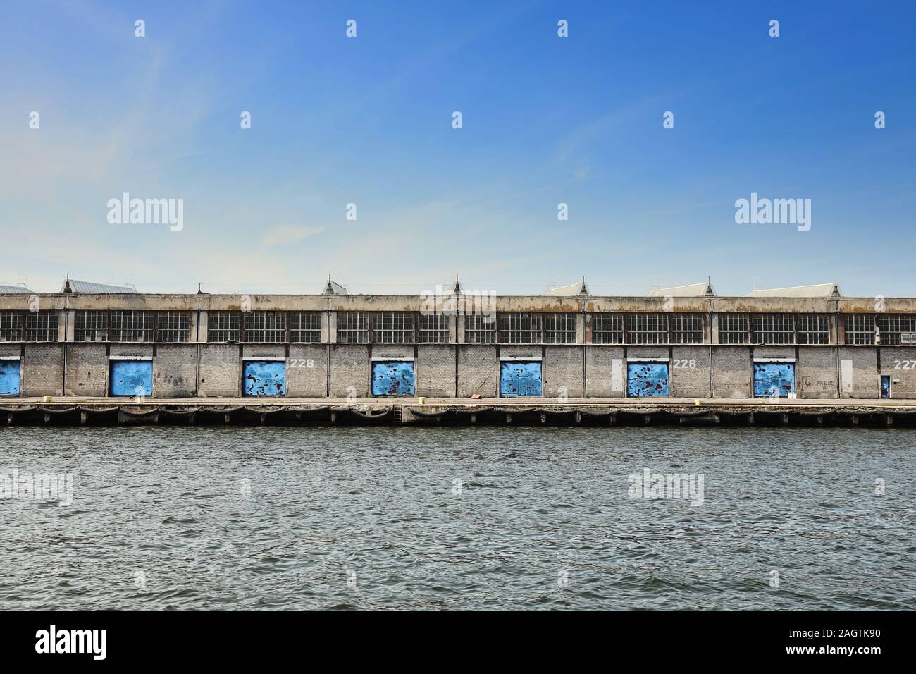 Ein Lager in den Hafen von Danzig, Polen Stockfoto