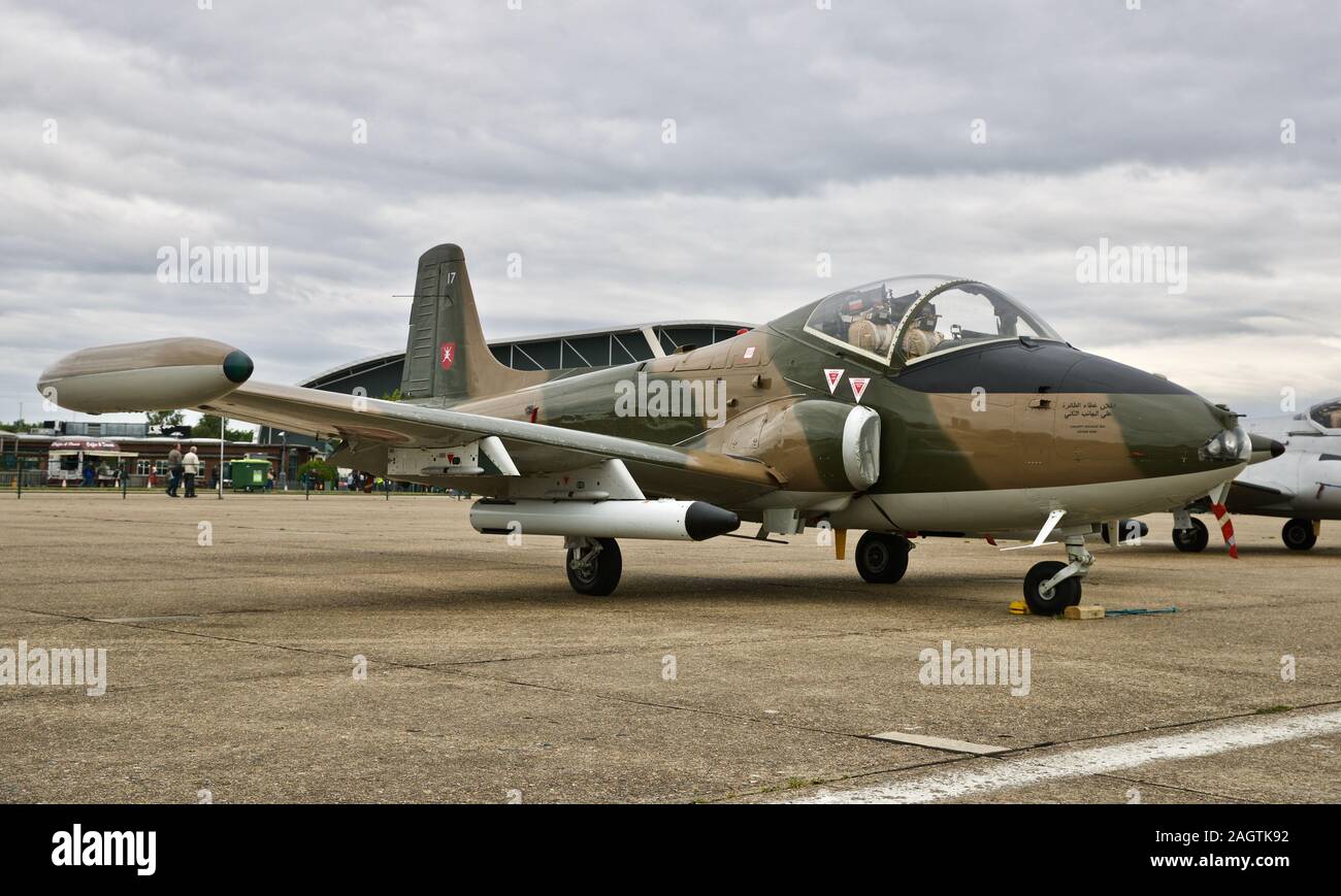 British Aircraft Corporation (BAC) 167 Strikemaster auf der Flightline am Duxford Air Festival am 26. Mai 2019 Stockfoto