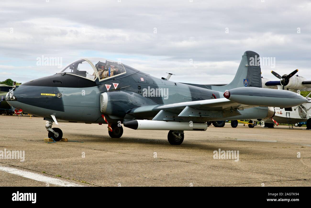 British Aircraft Corporation (BAC) 167 Strikemaster auf der Flightline am Duxford Air Festival am 26. Mai 2019 Stockfoto