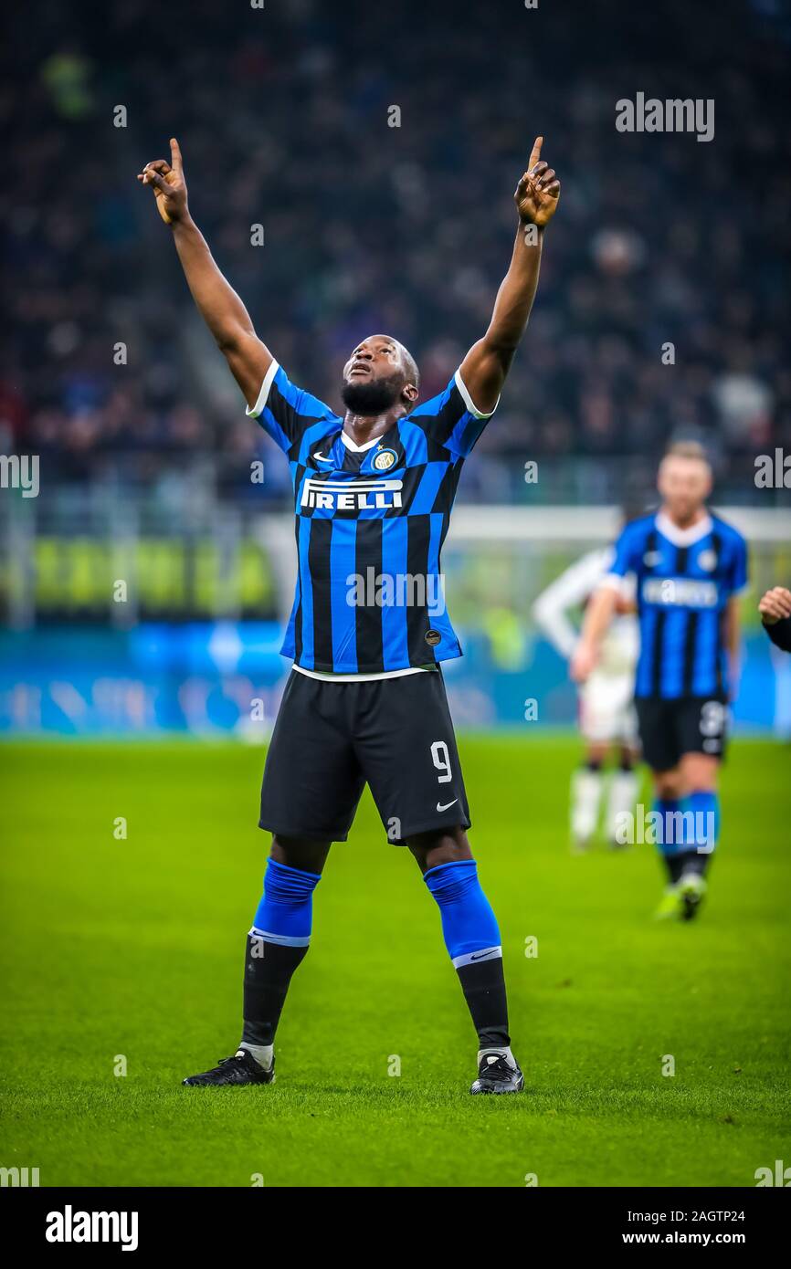 Mailand, Italien. 21 Dez, 2019. romelu lukaku (FC Internazionale) während Inter vs Genua, Italienische Fußball Serie A Männer Meisterschaft in Mailand, Italien, 21. Dezember 2019 - LPS/Fabrizio Carabelli Credit: Fabrizio Carabelli/LPS/ZUMA Draht/Alamy leben Nachrichten Stockfoto