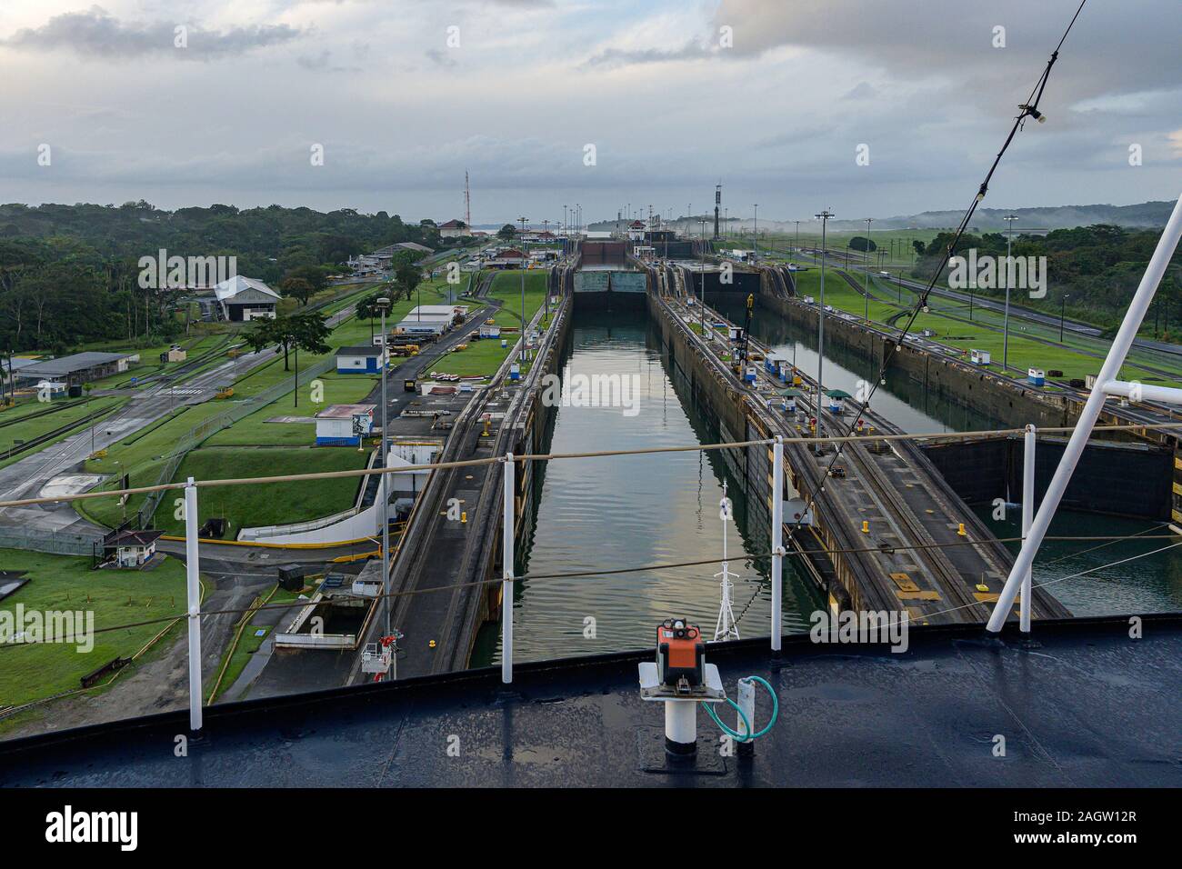 Eingabe der Panama Kanal Stockfoto