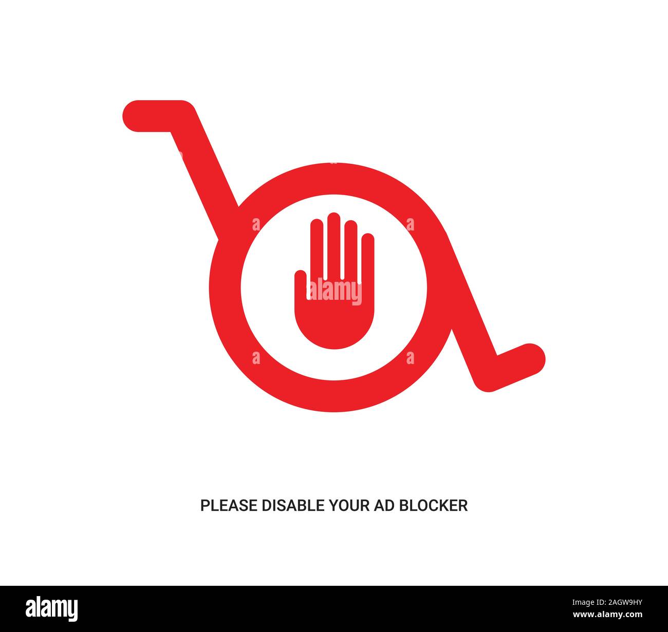 Abstrakte Ad Block Behinderung Zeichen Stock Vektor