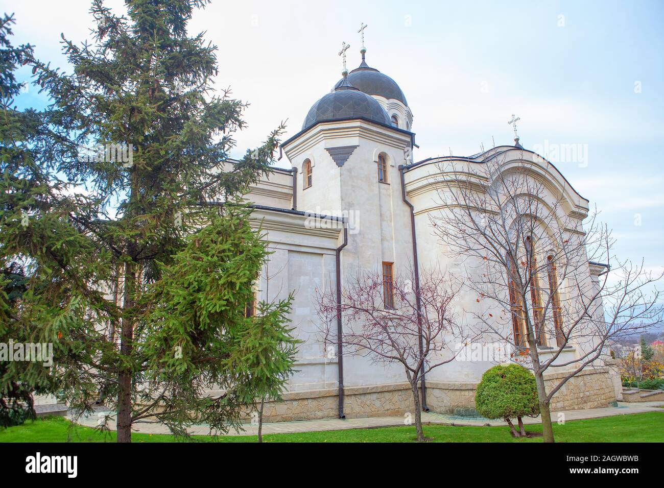 Berühmte Curchi weiße Kirche in der Republik Moldau Stockfoto