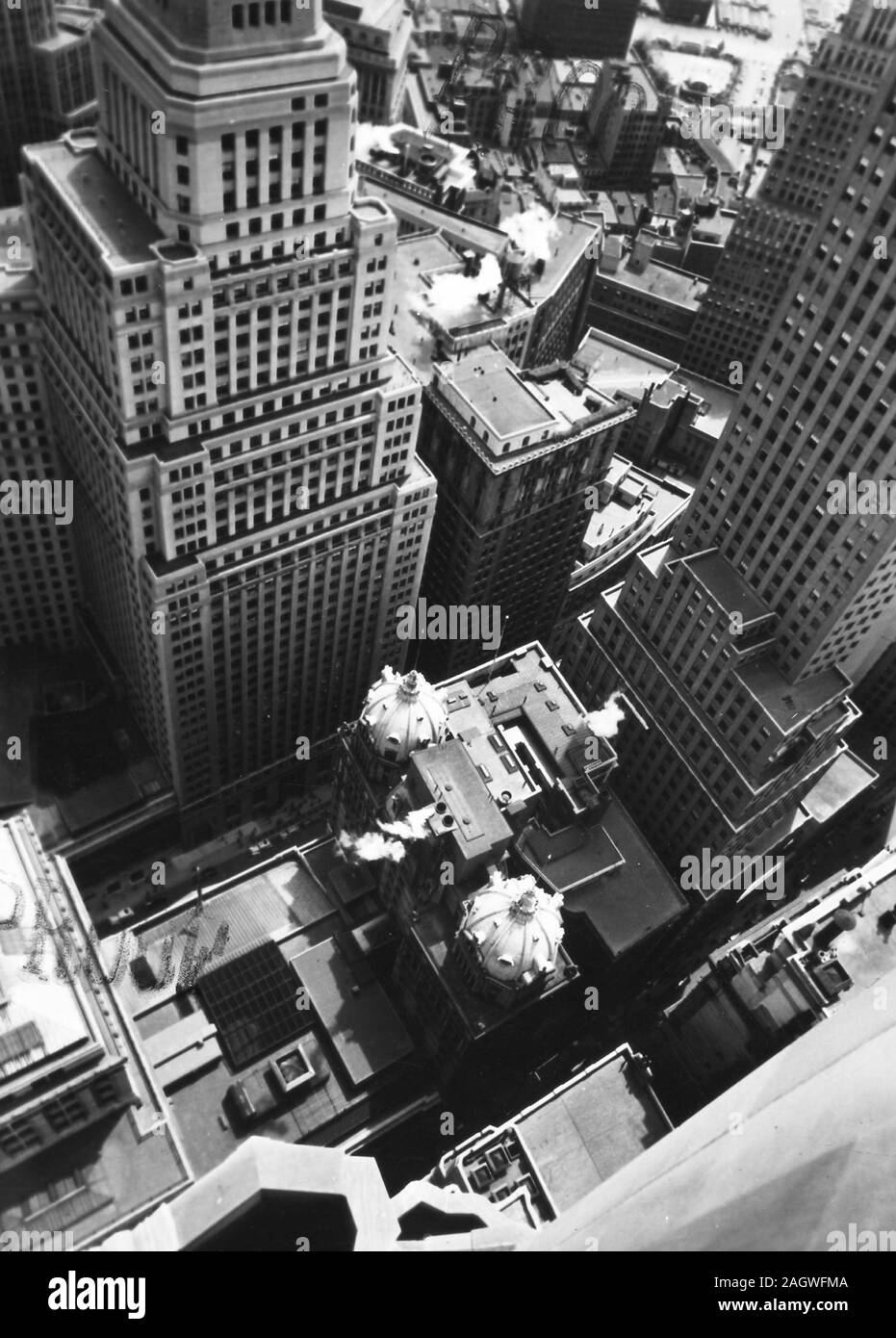 Financial District Dächer, südwestlich von einem Wall Street, Manhattan Ca. 1938 Stockfoto