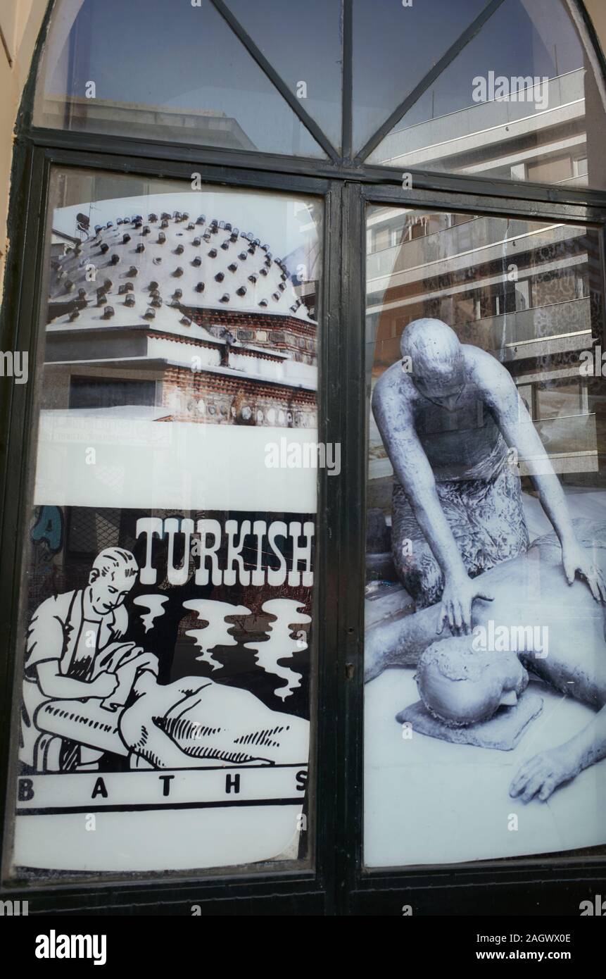 Türkische Bäder, Hammam anmelden Stockfoto