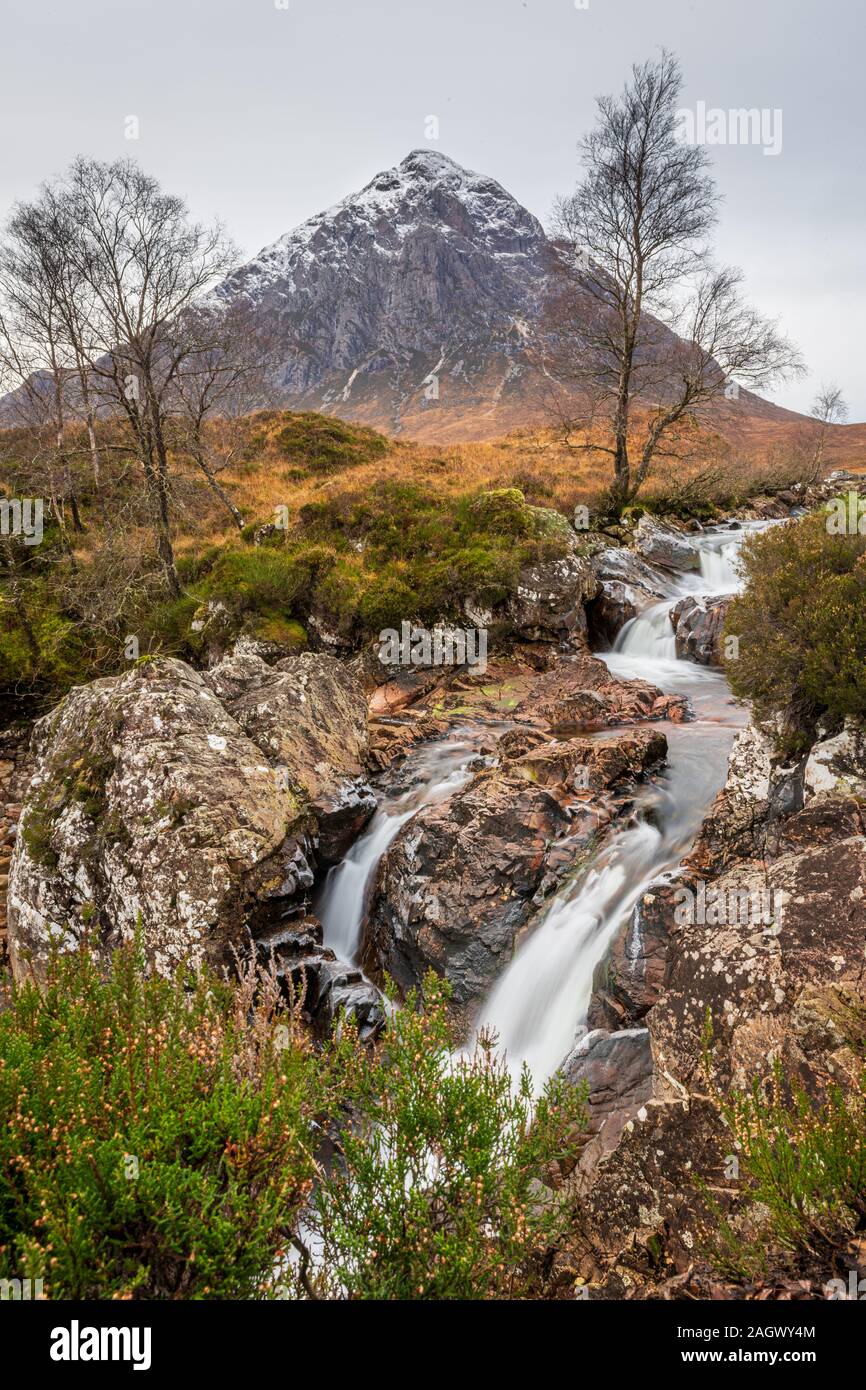 Etive Wasserfälle, Glencoe, Schottland Stockfoto