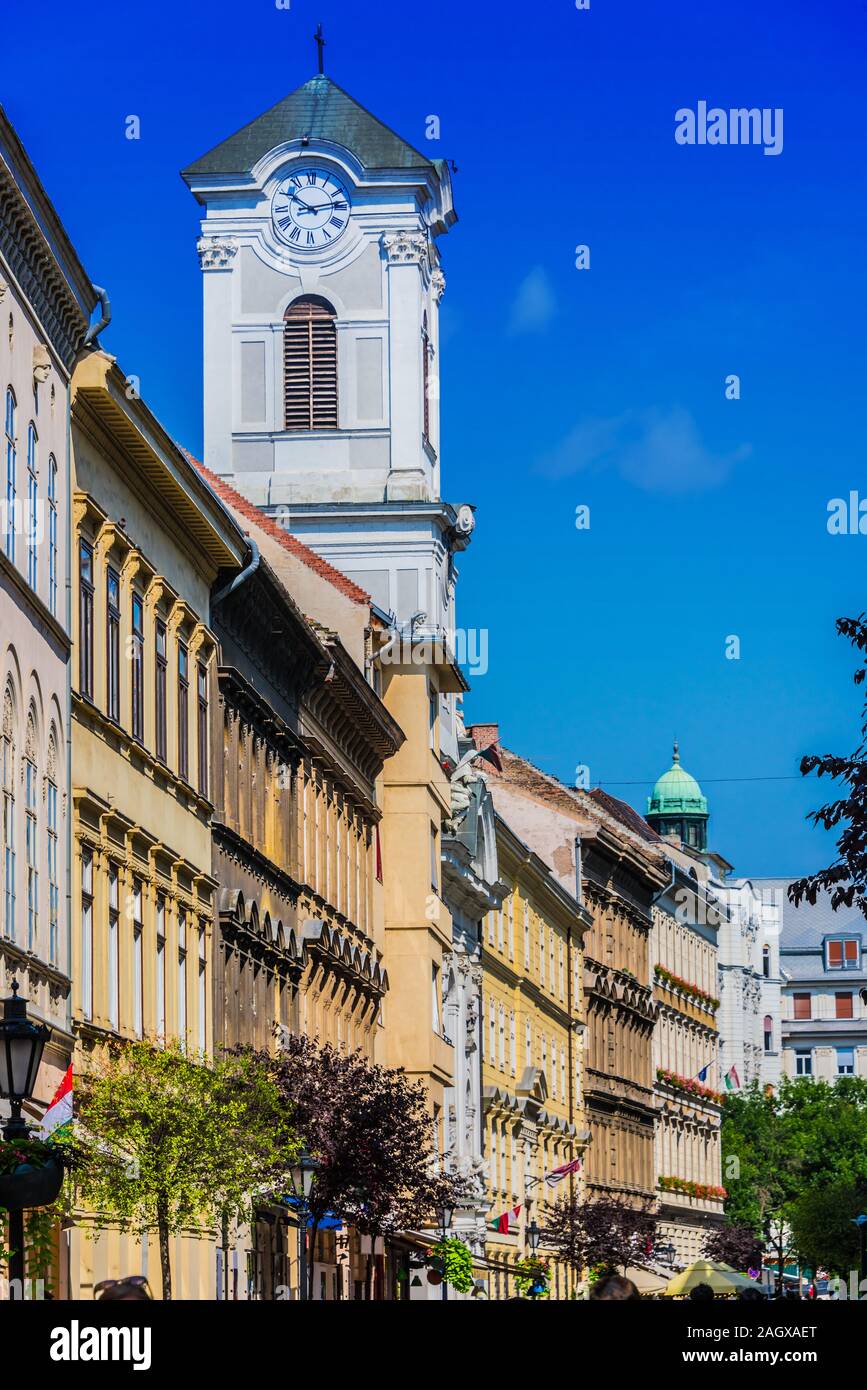 Berühmte Vaci Straße, der wichtigsten Einkaufsstraße in Budapest, Ungarn Stockfoto