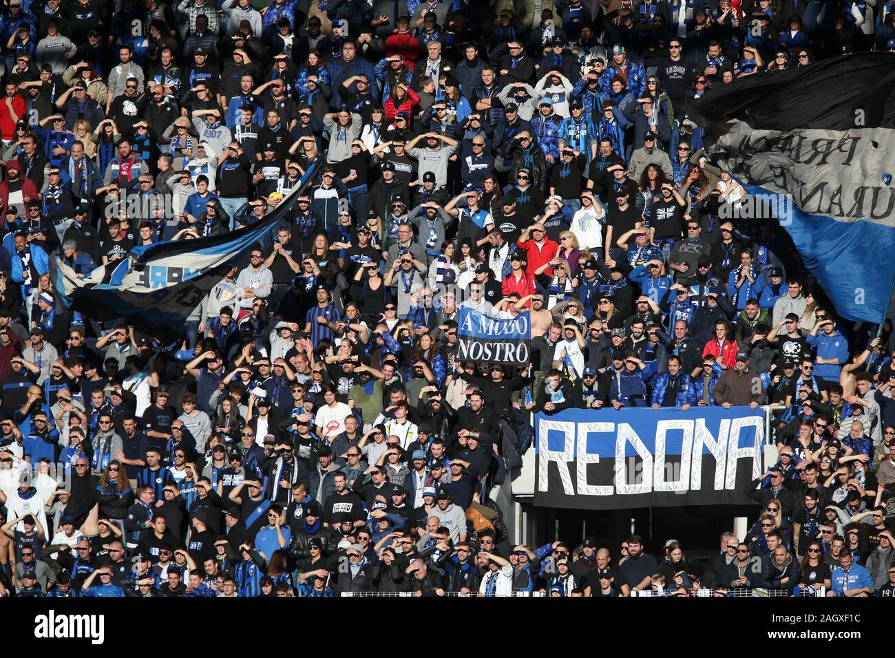 Bergamo, Italien. 22 Dez, 2019. Fans atalantaduring Atalanta gegen Mailand, italienische Fußball Serie A Männer Meisterschaft in Bergamo, Italien, 22. Dezember 2019 - LPS/Francesco Scaccianoce Credit: Francesco Scaccianoce/LPS/ZUMA Draht/Alamy leben Nachrichten Stockfoto