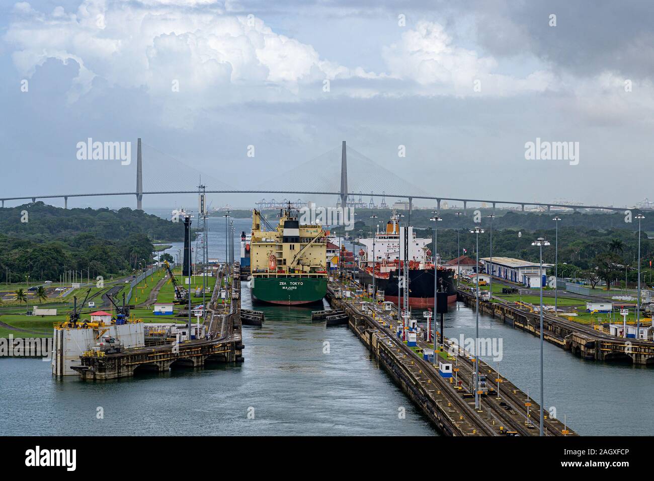 Eingabe der Panama Kanal Stockfoto